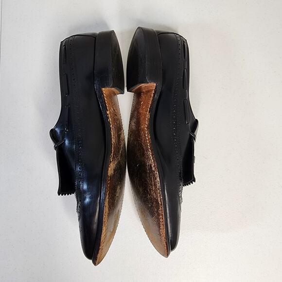 Allen Edmonds Arlington Black Leather Kiltie Tassel Loafers Size 13 AA - Picture 5 of 13